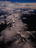Aerial of the Southern Alps Canterbury  South Island  New Zealand