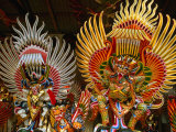 Detail of Traditional Wood Carvings  Ubud  Indonesia