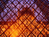 The Louvre Through It's Glass Pyramid  Paris  France