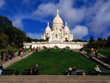 The Sacre Coeur Basilica is Located at the Top of Montmatre (Marty'R Hill) in Paris  France