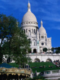 The Sacre Coeur Basilica is Located at the Top of Montmatre (Marty'R Hill) in Paris  France
