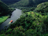 Riverboat on North Coast River  Kauai  Hawaii  USA