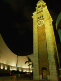 Clock Tower at Night Near Kowloon Space Museum  Tsim Sha Tsui Kowloon  Hong Kong