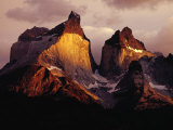 The Cuernos Del Paine (Horns of Paine) at Sunrise  Patagonia  Chile