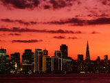 City at Sunset from Treasure Island  San Francisco  USA