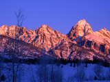 Grand Teton National Park in Winter Time  Grand Teton National Park  Wyoming  USA