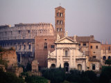 Roman Forum in Front of Colosseum  Rome  Italy