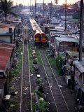 Squatter Houses Erected Close to Railway Line  Manila  Manila  Philippines