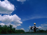 Women in Ao Dais on Bicycles  Vietnam