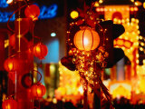 Lanterns and Lights on North Bridge Road During Chinese New Year  Singapore