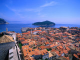 View of Rooftops from the City Walls  Dubrovnik  Dubrovnik-Neretva  Croatia