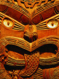 Historic Maori Carving in Otago Museum  Dunedin  Otago  New Zealand