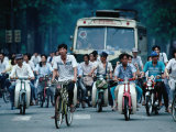 Bicycles  Buses and Motorscooters  Ho Chi Minh City  Vietnam