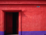 Painted Stucco House Facade  Momostenango  Totonicapan  Guatemala