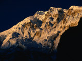 Dawn Light on Lamjung Himal on Annapurna Trek  Gandaki  Nepal