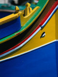 Colourful "Luzzu" Fishing Boat with Eye of Protection  Marsaxlokk  Malta