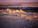 Sunset Over Ruins of Ancient City of 17th Century Arab Castle  Qala'At Ibn Maan  Syria