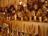 Wooden Carving of Christ and Disciples at the Last Supper  Baguio  Benguet  Philippines