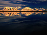 Ben Ohau Range Reflected in Tekapo Canal  Canterbury  New Zealand