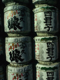 Sake Barrels at Oagata-Jinja Shrine (Female Shrine) in Inuyama  Gifu  Chubu  Japan