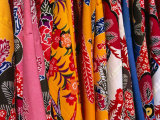Okinawan Kimonos on Display at Ryukyu Village  Japan