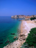 Coastal Views Towards the Walled City Beyond  Dubrovnik  Dubrovnik-Neretva  Croatia