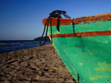 Weathered Wooden Boat Prow on Beach  Tela  Atlantida  Honduras