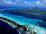 Aerial View of Island  French Polynesia