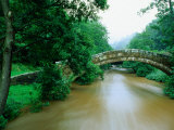 Beggars Bridge Over River Esk in North York Moors National Park  England