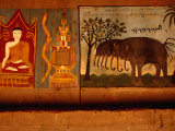 Mural in Buddhist Monastery at Xishuangbanna  Yunnan  China