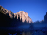 Peaks of El Capitan Above Valley  Yosemite National Park  USA