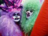 Revellers in Lavish Costumes and Wigs at Brazil's Famous Annual Carnival  Rio De Janeiro  Brazil
