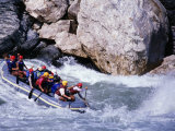 Raft Going into Big Dipper Rapid at Sun Kosi River  Bagmati  Nepal