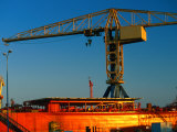 Crane at Commercial Harbour  Brest  Brittany  France