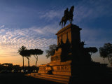 Statue of Giuseppe Garibaldi on Piazza Garibaldi at Sunset  Gianicolo (Janiculum Hill)  Rome  Italy