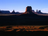 Afternoon Shadows Falling on Rock Formations Monument Valley  Utah  USA