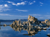 Tufa Outcrops Reflected in Lake  Eastern Sierra Nevada  Mono Lake  USA