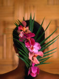 Woman Wearing Hair Decoration  French Polynesia