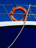 Rope and Life Ring on Boat  Crete  Greece