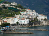 Town View with Harbor  Amalfi  Amalfi Coast  Campania  Italy