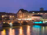 Mittlere Rhinebrucke and Rhine River  Basel  Switzerland