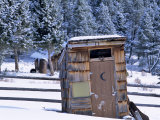 Outhouse at Elkhorn Ghost Town  Montana  USA