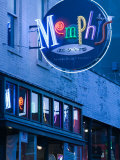 Neon Memphis Sign  Beale Street Entertainment Area  Memphis  Tennessee  USA