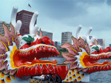 Dragon Boat Race on the Willamette River  Rose Festival  Portland  Oregon  USA