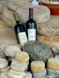 Wine and Cheese at Open-Air Market  Lake Maggiore  Arona  Italy