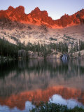 Late Afternoon Light on Sawtooth Mountains  Sawtooth National Recreation Area  Idaho  USA