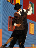 Tango Dancers on Calle Caminito  La Boca District  Buenos Aires  Argentina