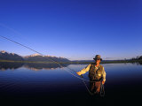 Fly Fishing on Ninepipes National Wildlife Refuge  Mission Valley  Montana  USA