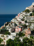 Town View from Amalfi Coast Road  Positano  Amalfi  Campania  Italy