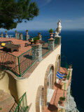 Ceasar Statue Above the Bay of Naples  Ceasar Augustus Hotel  Anacapri  Capri  Campania  Italy